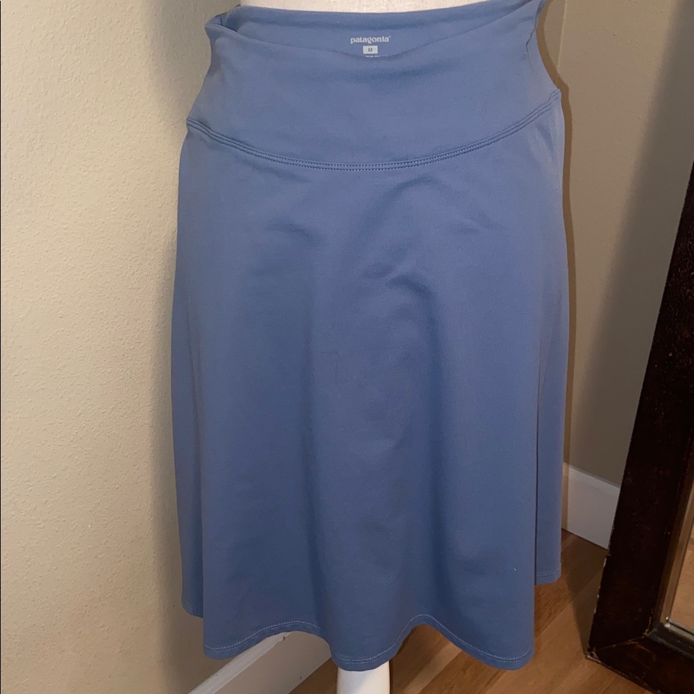 Patagonia Blue A-Line Circle Skirt Elastic Waistband Activewear Athleisure
